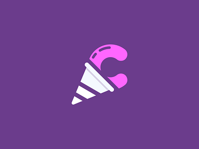 C + Icecream abstract c cold color cool elegant flat ice icecream initial letter logo modern monogram simple sweet