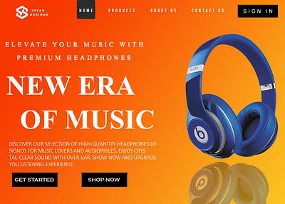 HEADPHONES WEB DESIGN branding graphic design logo