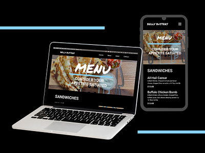 Belly Busters Food Truck design foodtruck design graphic design responsive website small business design ui ux web design website design