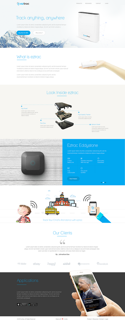 Eztrack - Website Design ui web design