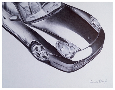 Porsche 911 (996) - Scrambled Porscheptions 911 abstract artist artwork automobile car art carrera draawing graphic design illustration ink porsche porsche 911 porsche art sketch