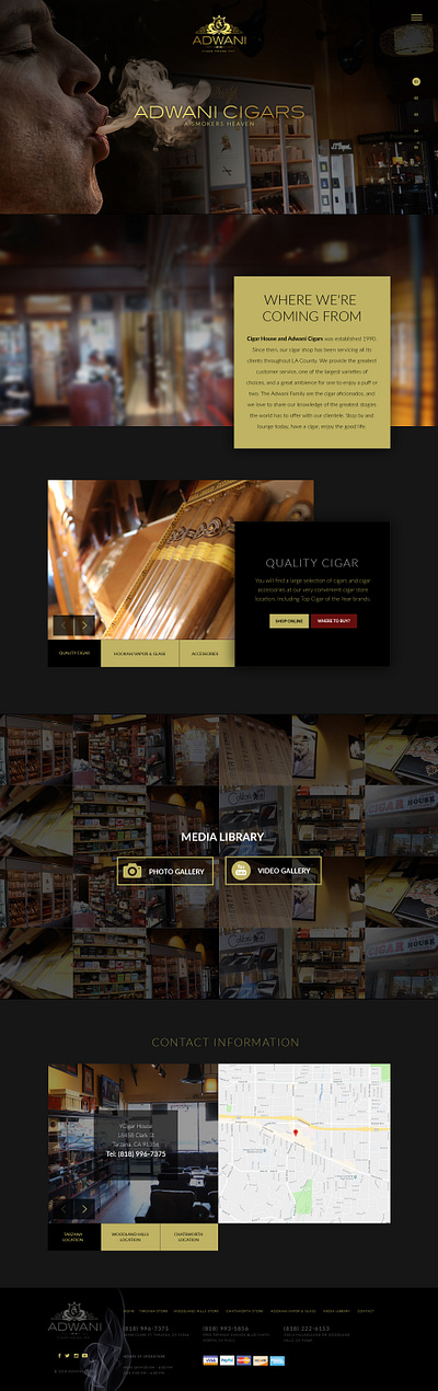 Adwani Cigars - Ecommerce Website Design & Development ecommerce website design user interface website design website development