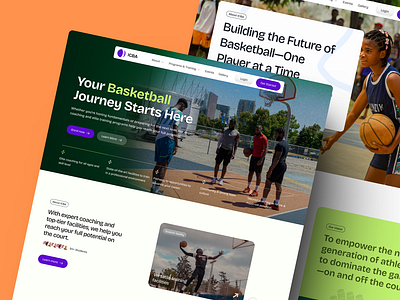 Basketball Academy Landing Page academy basketball desktop interface ui web design website design
