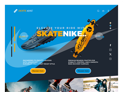 Skate-Nike Fusion Concept Design. app app design behance branding creative dailyui design figma graphic design illustration logo product design typography ui uidesign uitrends ux uxdesign web design website