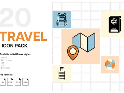 Travel Icons app ui button button design buttons graphic design icon icon design mobile app design mobile ui presentation icons ui web design