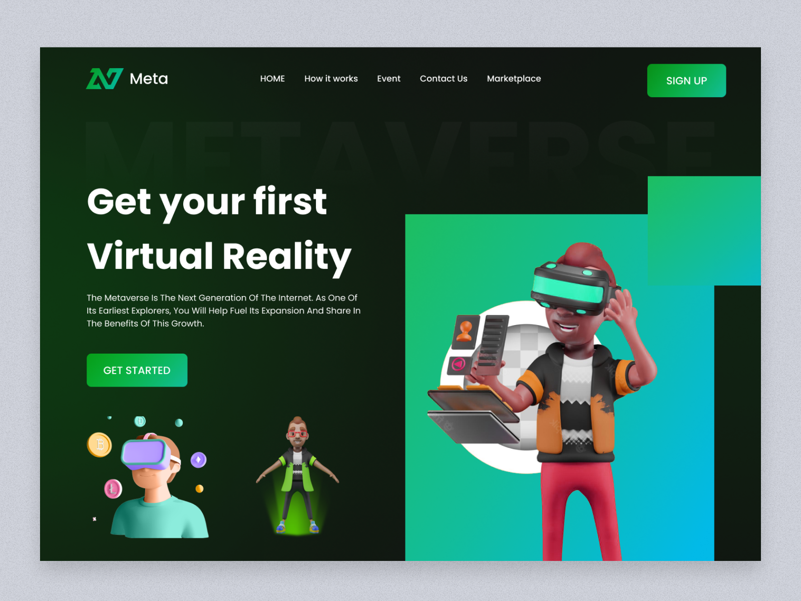 Metaverse Virtual Reality Website by Designmind UI/UX Agency on Dribbble