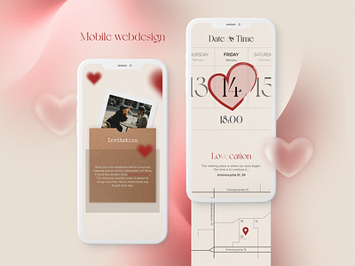 Mobile webdesign – Invitation animation invitation mobile design ui valentines day