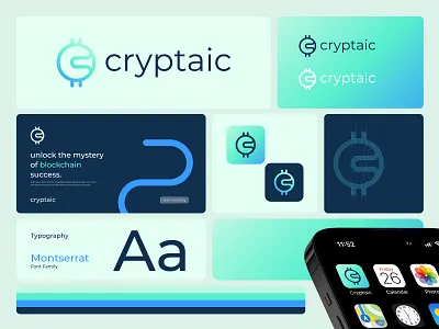 Branding of Cryptoic blockchain brand identity branding crypto cryptocurrency design graphic design illustration logo logo design ui