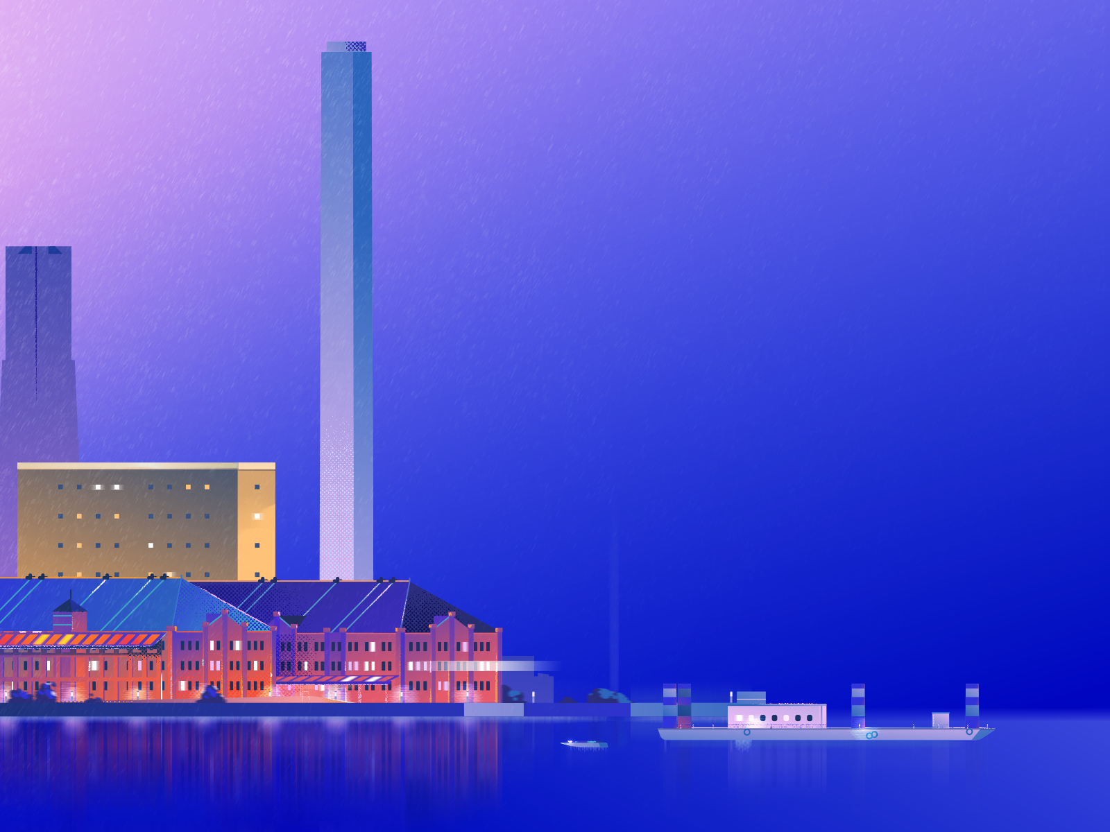 Dreaming about harbor design illistration marketing webillustration