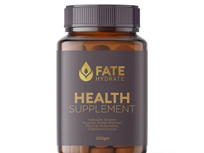 💧⚡ Fate Hydrate – Premium Health Supplement Packaging Design ⚡ branding creativebranding ecofriendlypackaging fatehydrate graphic design healthwellness hydrationsupplement luxury luxurywellness minimalistbranding modernpackaging performanceboost premiumpackaging sleekdesign sportsnutrition supplementdesign