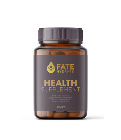 💧⚡ Fate Hydrate – Premium Health Supplement Packaging Design ⚡ branding creativebranding ecofriendlypackaging fatehydrate graphic design healthwellness hydrationsupplement luxury luxurywellness minimalistbranding modernpackaging performanceboost premiumpackaging sleekdesign sportsnutrition supplementdesign