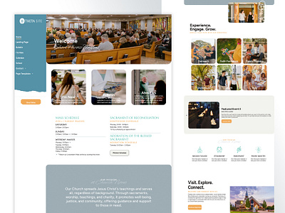 Church template web design graphic design ui ux web design