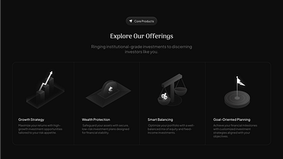 Minimalist Illustration Showcase | Modern Design Study 3d 3d icon bitcoin black branding design finance goals graph graphic design icons illustration isometric ui website