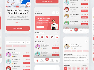 MaMed – Book Appointment with Doctors. app design app ui design app ui ux booking app doctor app design medical app mobile design mobile ui ui ux design