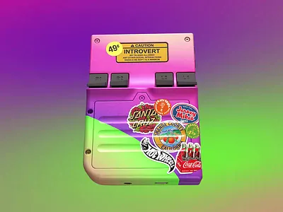 Back to 8-bit childhood! 3d 8 bit b3d battletoads blender chip console dale design device game gameboy nintendo pocket portable render retro sticker tmnt vintage