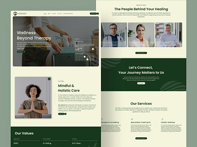 Empowering Wellness Journeys with Intuitive UI cleanuidesign mentalhealthwebsiteui ui ui visuals uiux webdesign wellnesswebsitedeisgn