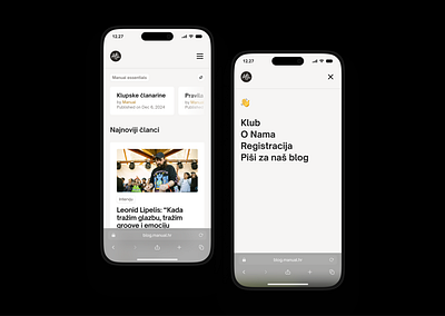Manual Blog blog club croatia digital design layout mobile design