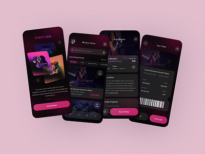 Event App UI Design app design app ui app ui design app ui ux app ui ux design booking app design event app design event app ui events app illustration mobile app mobile app ui mobile ui mobile ui ux ticket booking app ui