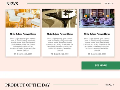 NEST NOOK HOME BLOG WEBSITE blog design designer figma home decoration typography ui ux website design