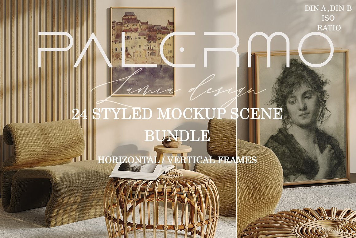 Palermo Room & Natural Frame Mockup bohemian mockup digital frame mockup interior frame mockup interior mockup mock up wall frame mockup bundle mockup poster poster frame mockup poster mockup psd stock photo mock up white frame mockup