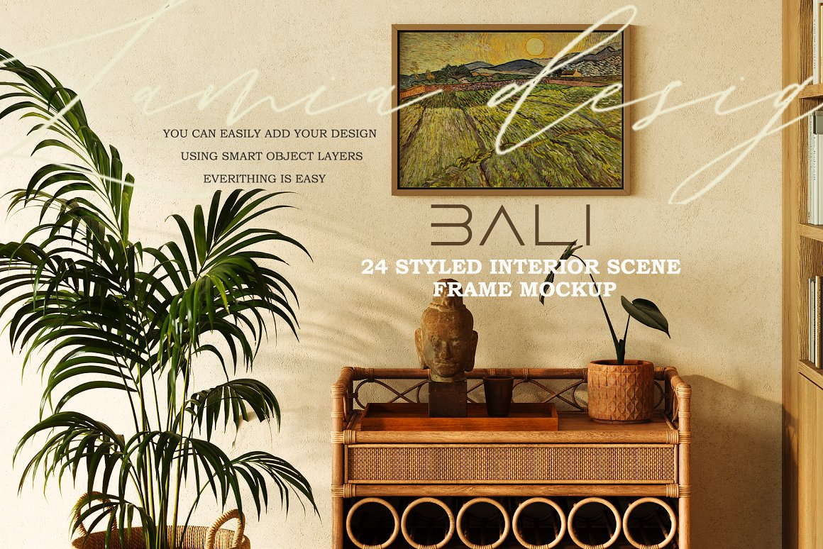 Boho style & Frame Mock Up art mockup art print mockup artwork mockup bali interior bohemian mockup frame mockup high quality mockup high res mockup mockup frame mockup frame bundle psd mockups trending furniture tropical interior mockupe