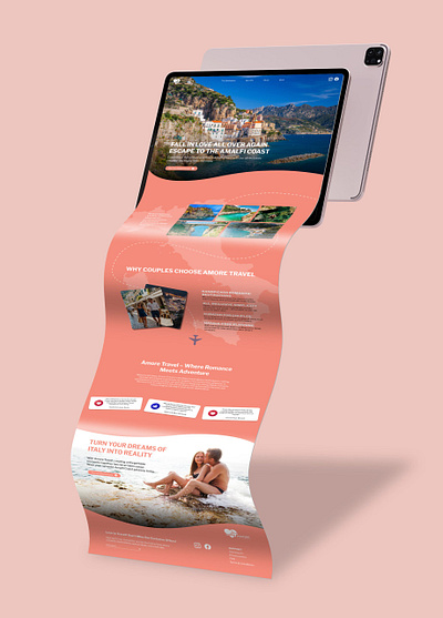 Amore Travel - Landing page amalfy amore couples graphic design italy landing page landingpage love romantic travel travel agency ui uiux ux web design website