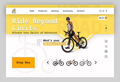 Revvo—Mountain Bike & Gear Concept Design. app app design behance branding creative dailyui design figma graphic design illustration logo product design typrography ui uidesign uitrends ux uxdesign web design website