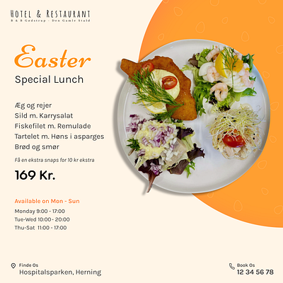 Easter Lunch Offer Campaign for B&B Godstrup advertising branding design graphic design