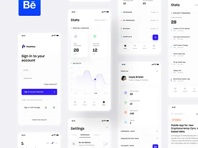 Peakflow project management app ai ai project ai task management case study dynamic app flat design minimal ui nav bar project management responsive app sidebar task management