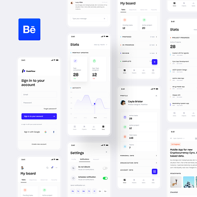 Peakflow project management app ai ai project ai task management case study dynamic app flat design minimal ui nav bar project management responsive app sidebar task management