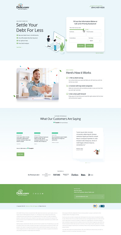 Debt Landing Page Design gohighlevel (ghl)