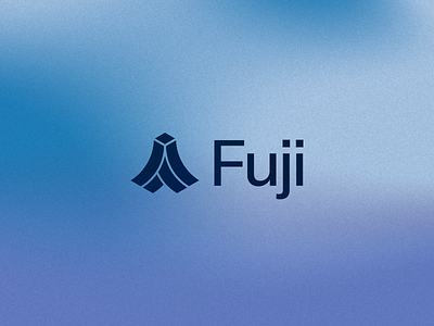 Fuji – Logo Design blue branding design flat fuji gradient graphic design japan logo minimal minimalism minimalist mountain