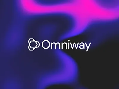 Omniway – Logo Design branding design flat geometric glow gradient graphic design hexagon logo minimal minimalism minimalist noise pink purple saas shape ui