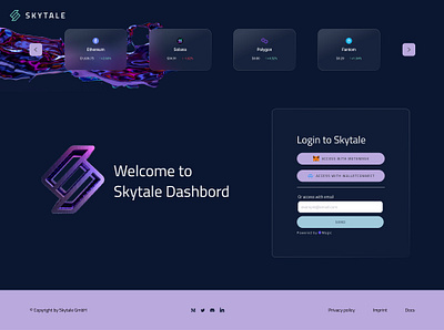 Skytale platform branding corporate identity crypto cryptocurrency darm mode dashboard glass glass design graphic design graphics investments light mode liquid minimal platform statistics ui ux uxui