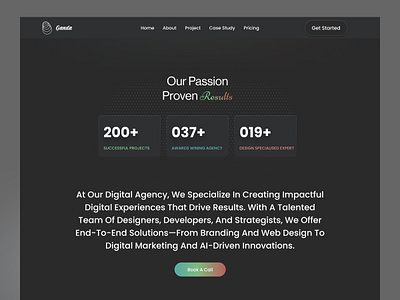 About us Section (Digital Agency website) about us about us section animation branding clean dark mode dark ui graphic design landing page minimal website modern ui ui web design website