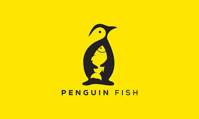 Penguine Fish Logo design graphic design logo vector