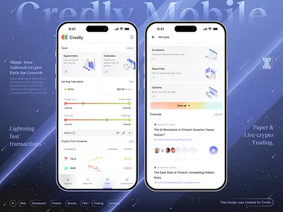 Fintech Mobile app - Tools Page ai application banking charts crypto dashboard ecommerce finance finance dashboard fintech dashboard fintech web investments page light theme markets page stocks trading trading exchange ui web design web3