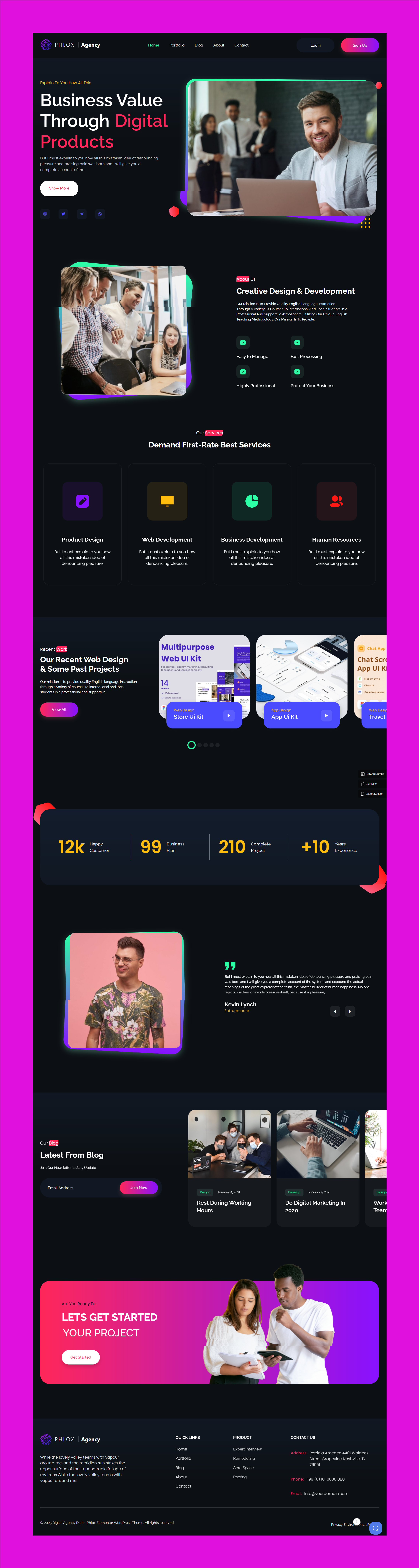 Digital Agency & Business Solutions Website business solutions digital agency website product design seo optimized layout ui uiux design web development services