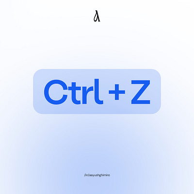 Ctrl + Z - Every Designer's Lifeline design graphic design illustration linkedin socialmedia socials ui