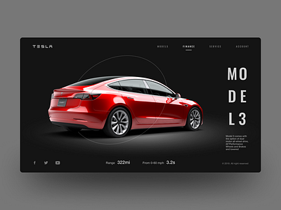 Tesla Model 3 | Web Design agency branding design ui ux web web design