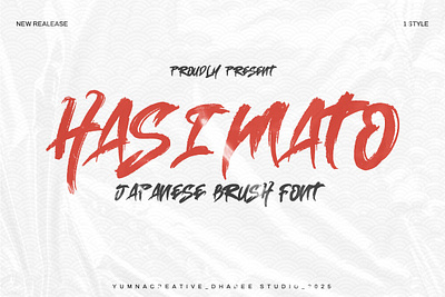 Hasimato – Japan Brush Font brush decorative design display font illustration modern new old paint retro rough textured typeface typography ui unique urban vintage web