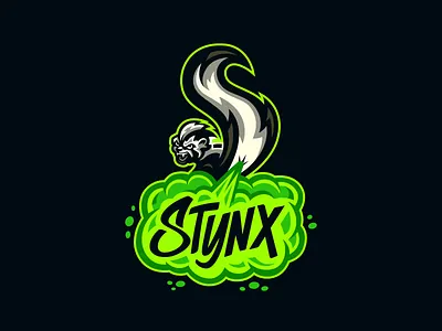 Stynx branding design graphic design illustration illustrator logo skunk stink vector