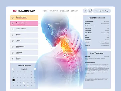 Medical Patient Dashboard Concept app design ui web website