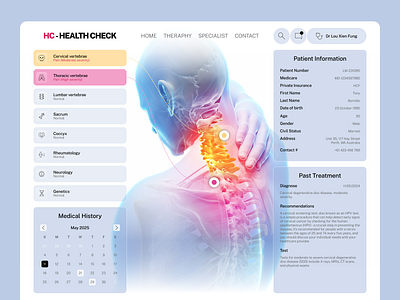 Medical Patient Dashboard Concept app design ui web website