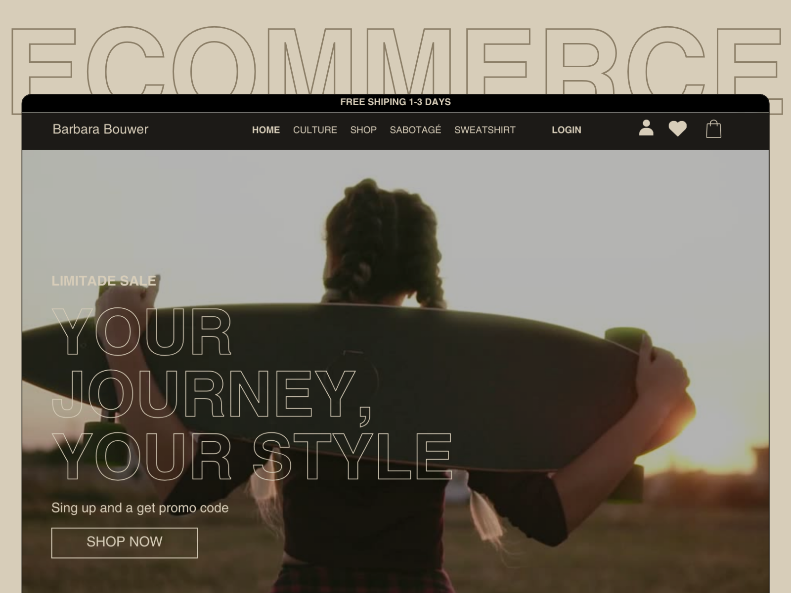 Ecommerce Barbara Bouwer branding graphic design logo ui