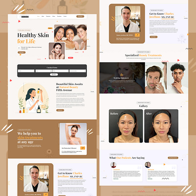 Landing Page for Skin Care Product Designs