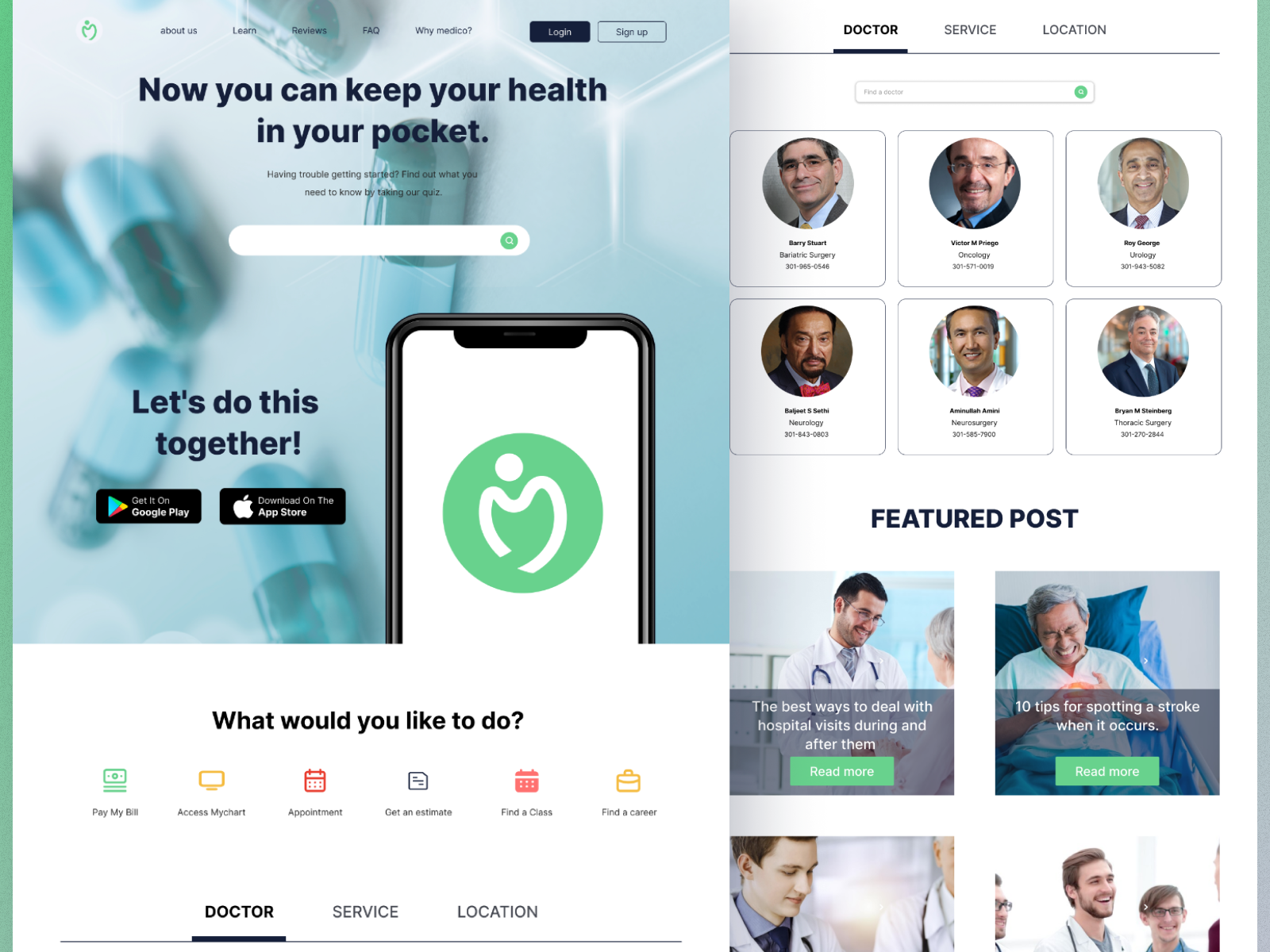 Health website design doctor doctors figma health healthcare home page hospital interaction design landing page design medical ui user experience design user interface design ux web website