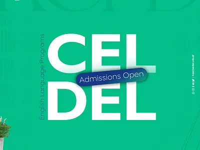 DEL - Poster del design english graphic design poster socail media poster