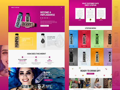 Drinks Landing Page Design Template