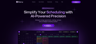 New dark design for a SaaS landing page